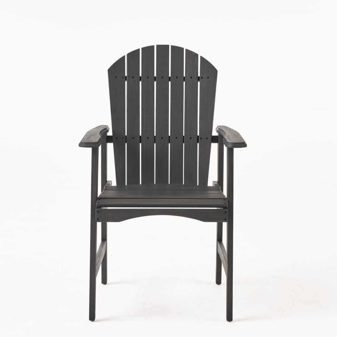 Outdoor Weather Resistant Acacia Wood Adirondack Dining Chairs (Set of 2)