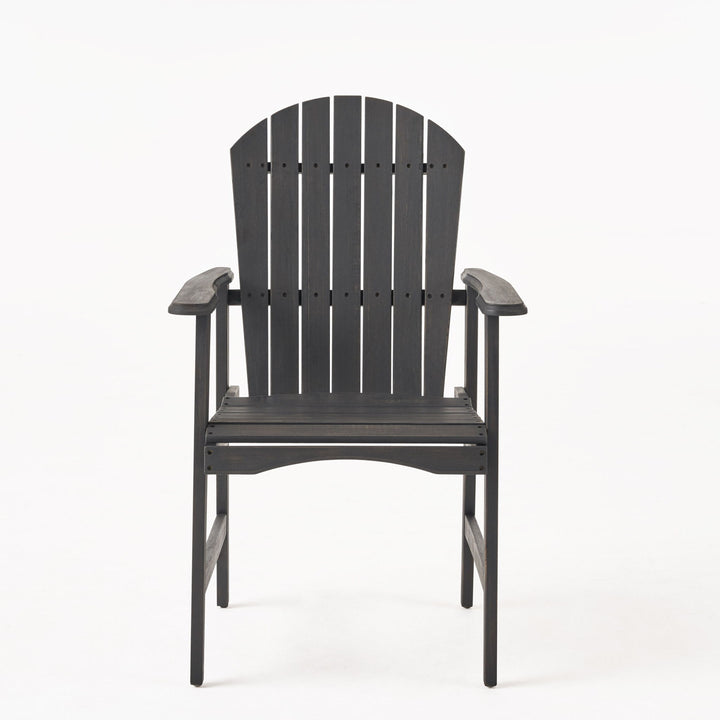 Outdoor Weather Resistant Acacia Wood Adirondack Dining Chairs (Set of 2)