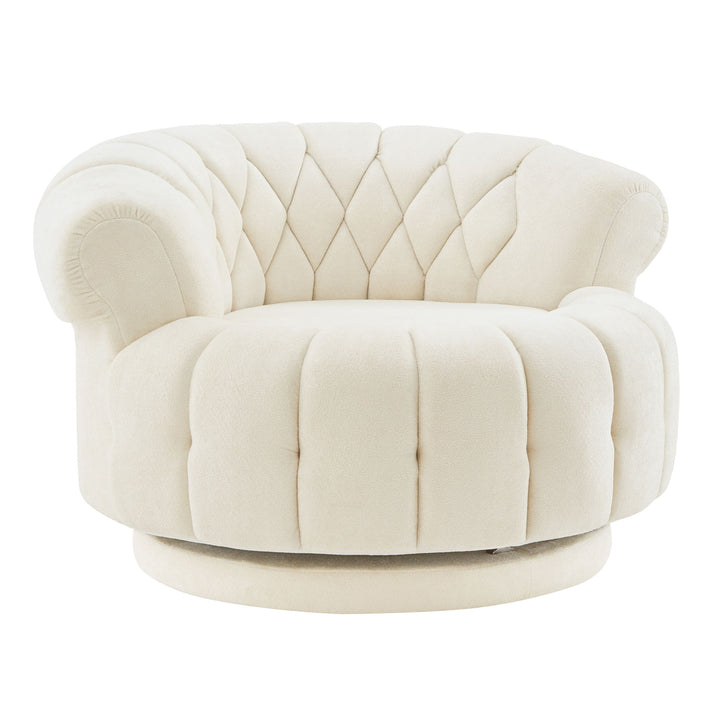 Round Swivel Accent Chair With Rotation