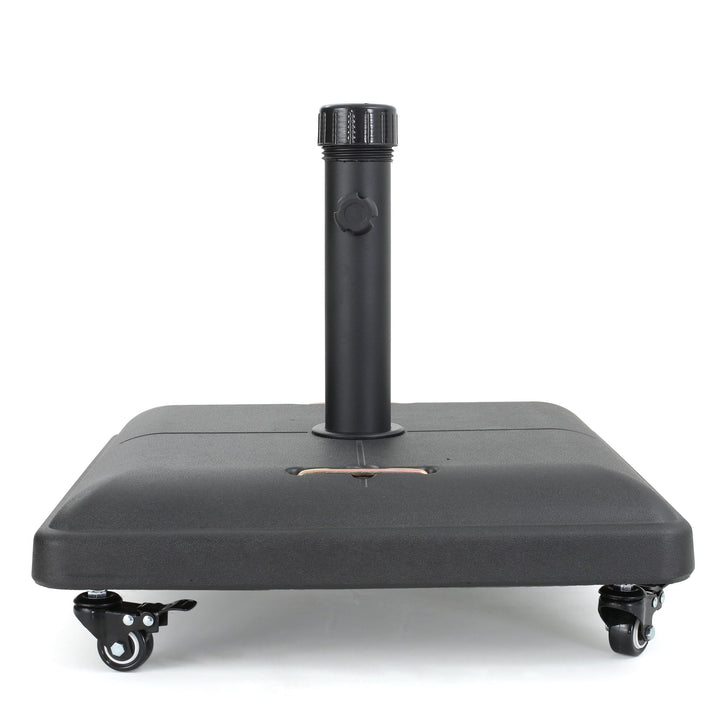 Wheelie - Stylish Square Umbrella Base With Stainless Steel Pole Handle
