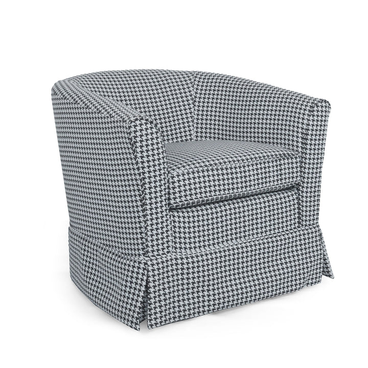 Zeniqua - Upholstered Swivel Chair With Loose Cover