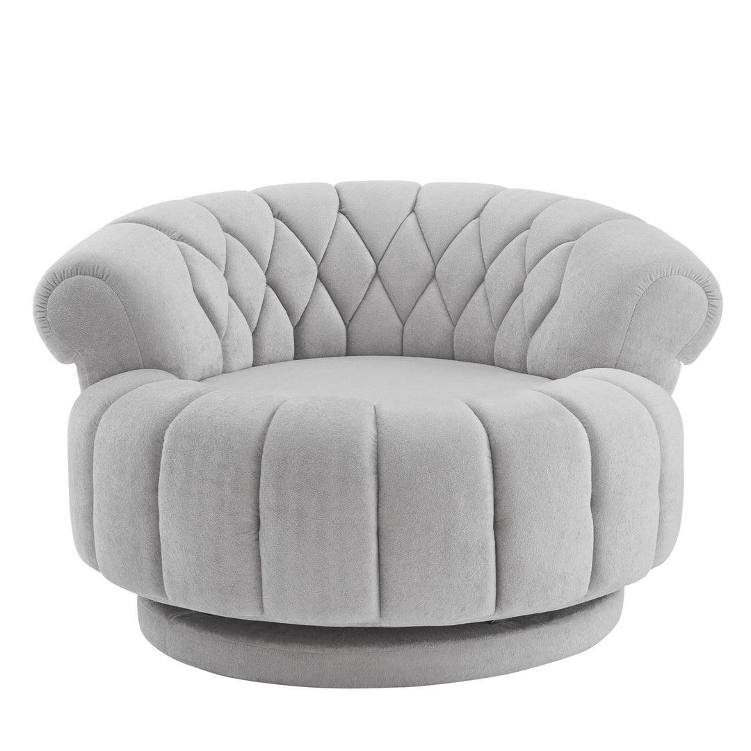 Round Swivel Accent Chair With Rotation