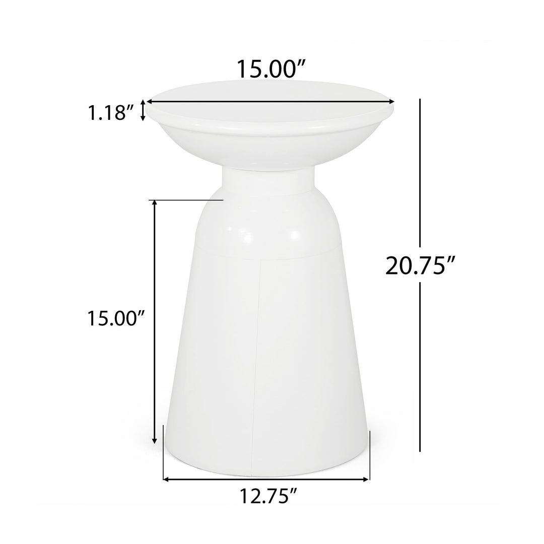 Outdoor Modern Metal End Large Table