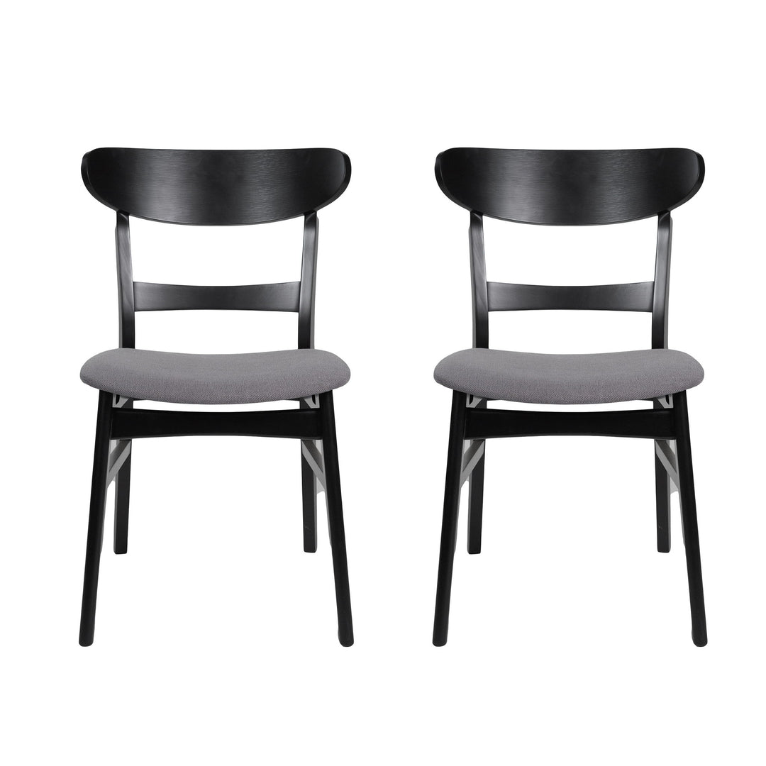 Modern Dining Chair With Upholstered Seat And Wood Frame