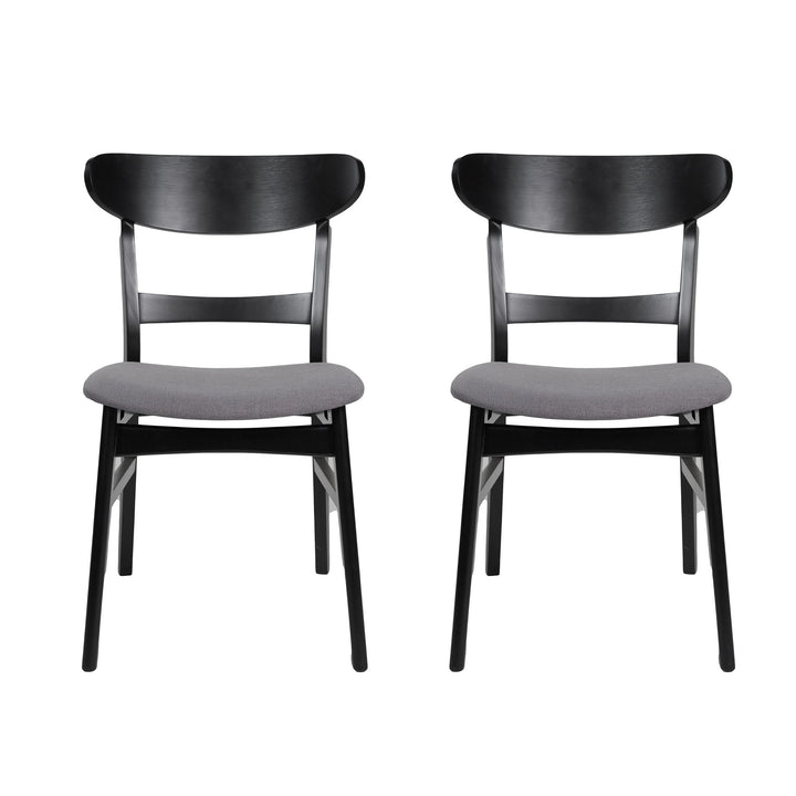 Modern Dining Chair With Upholstered Seat And Wood Frame