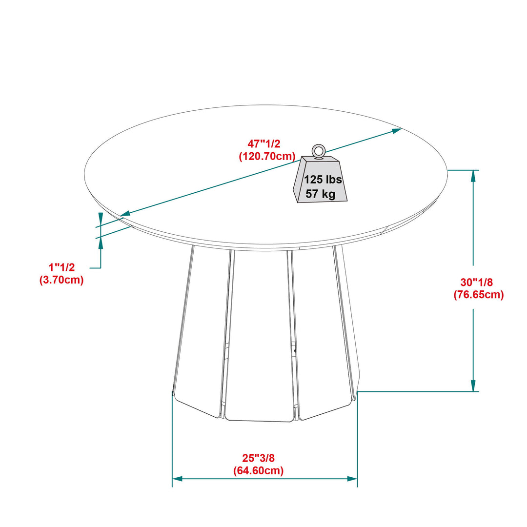 Round Pedestal Dining Table - Light Brown