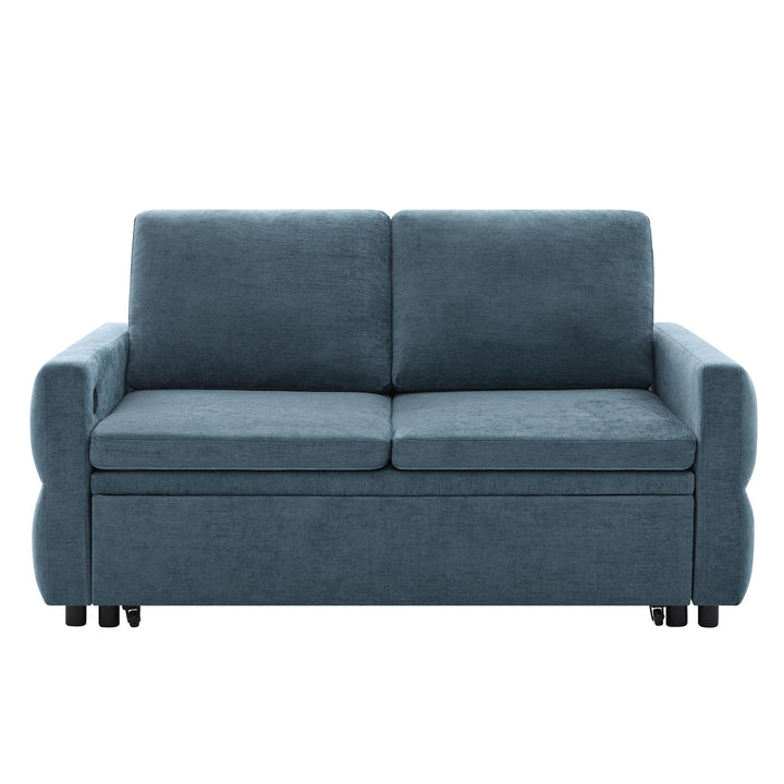 Convertible Sofa Bed Loveseat With Adjustable Backrest And USB Ports