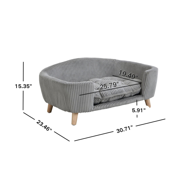 Elevated - Dog Bed Frame For Small Dog, Pet Couch Bed With Legs And Supportive Foam, Easy Assembly