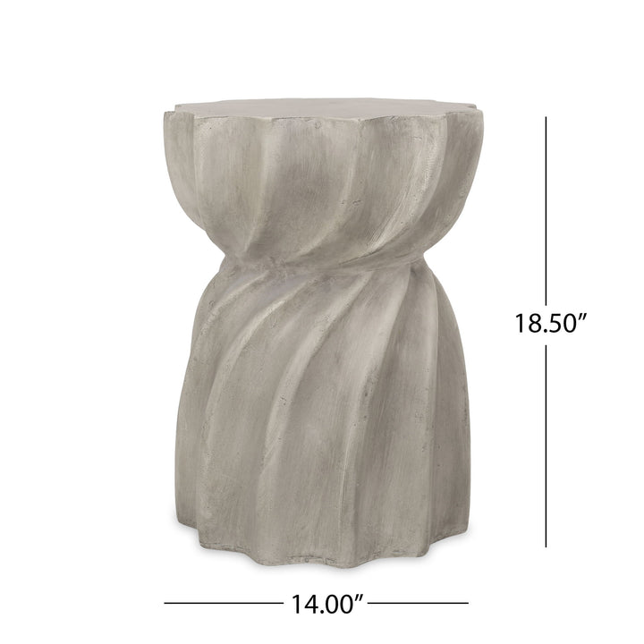 Modern Canis Side Table Outdoor Use - Gray