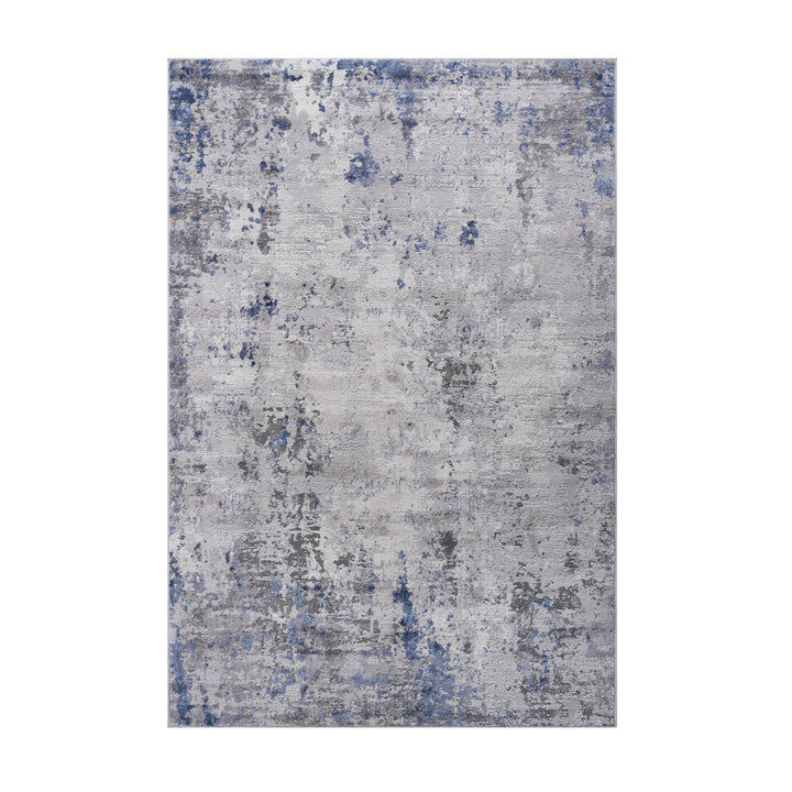 Marfi - 6' X 9' Abstract Area Rug - Silver / Blue