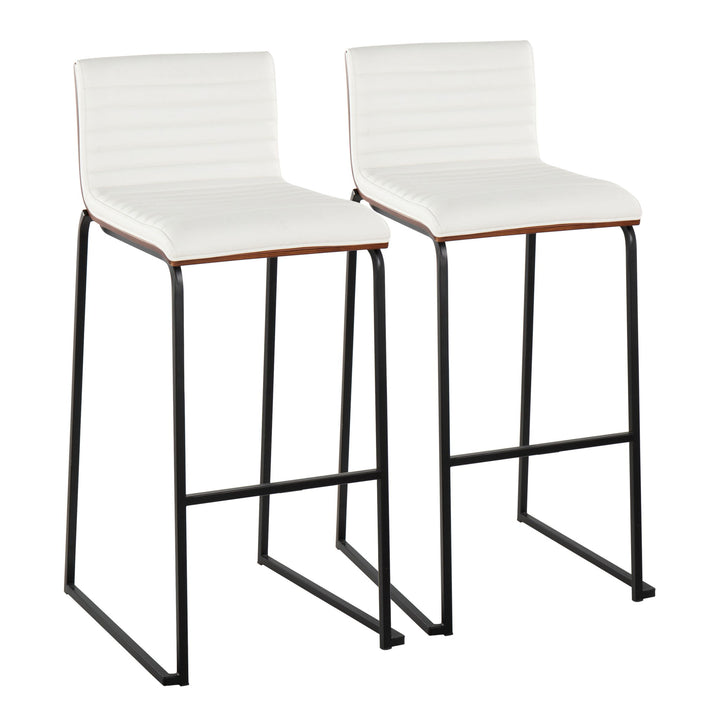 Mason Mara - Contemporary, Fixed Height Barstool (Set of 2)