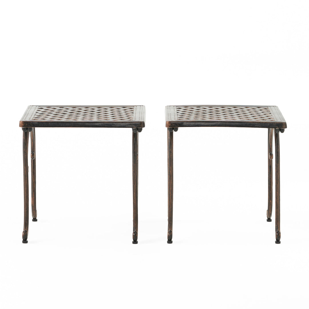 Laughlin - Traditional Style Cast End Table Set - Antique Espresso