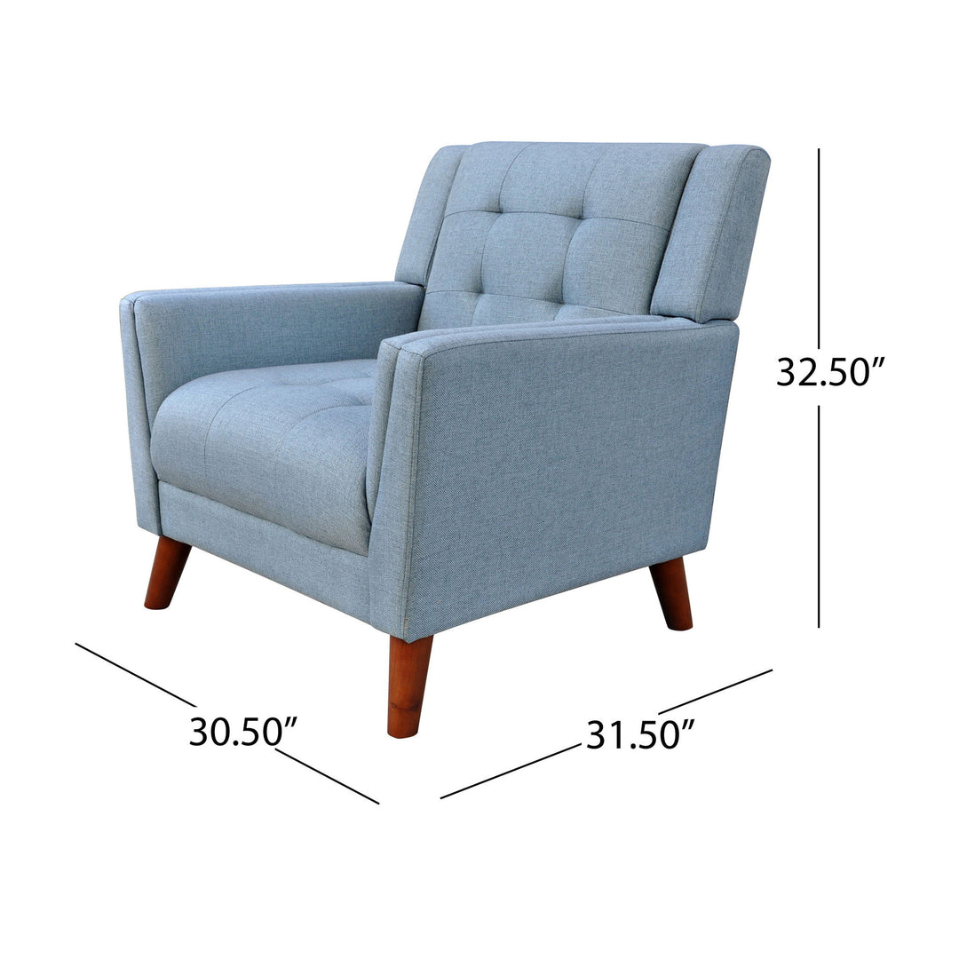 Luminaesque - Fabric Upholstered Armchair With Tufted Back