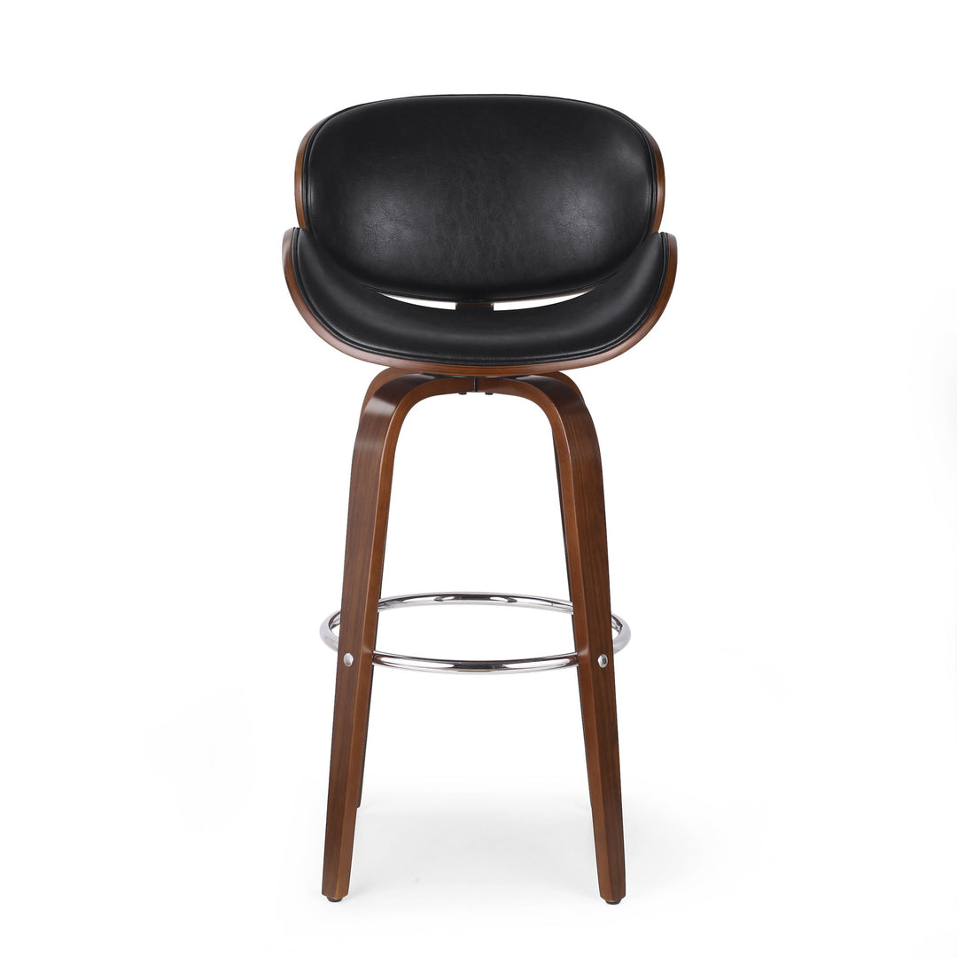 Lumos - Mid Century Modern Upholstered Swivel Barstool