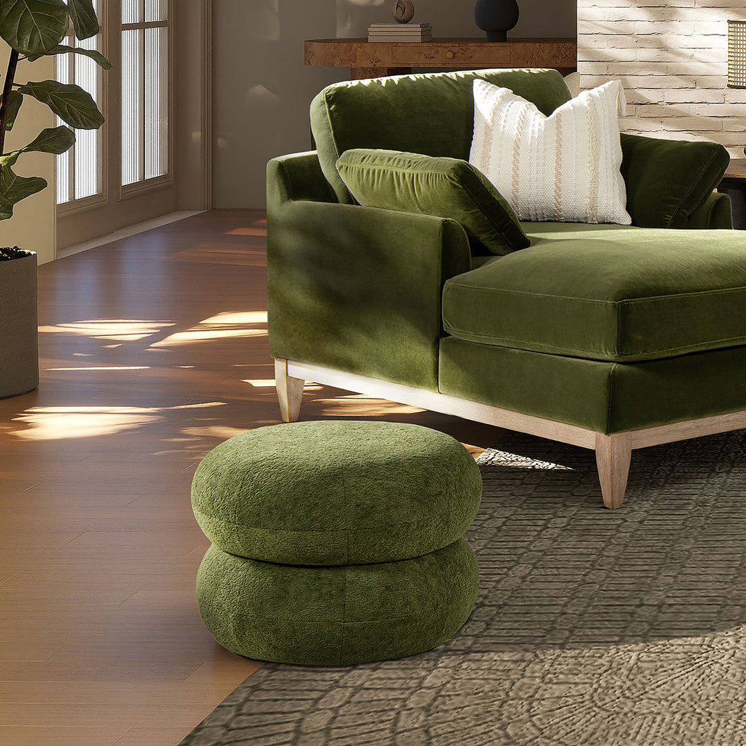 Nest - Low Round Upholstered Ottoman