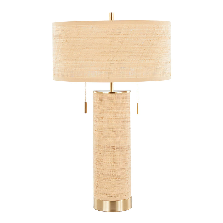 Cylinder - Rattan Contemporary Rattan Table Lamp
