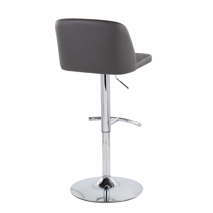 Toriano - Contemporary Adjustable Barstool With Swivel & Rounded T Footrest (Set of 2)