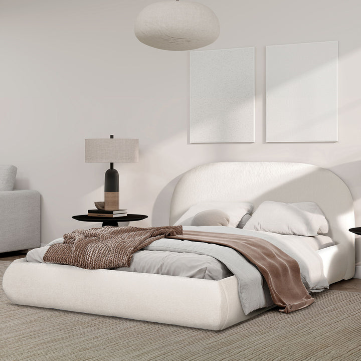 Archie Puffy Grounded - Upholstered Platform Bed