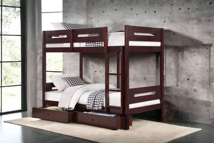 Nissa - Twin Twin Bunk Bed - Espresso