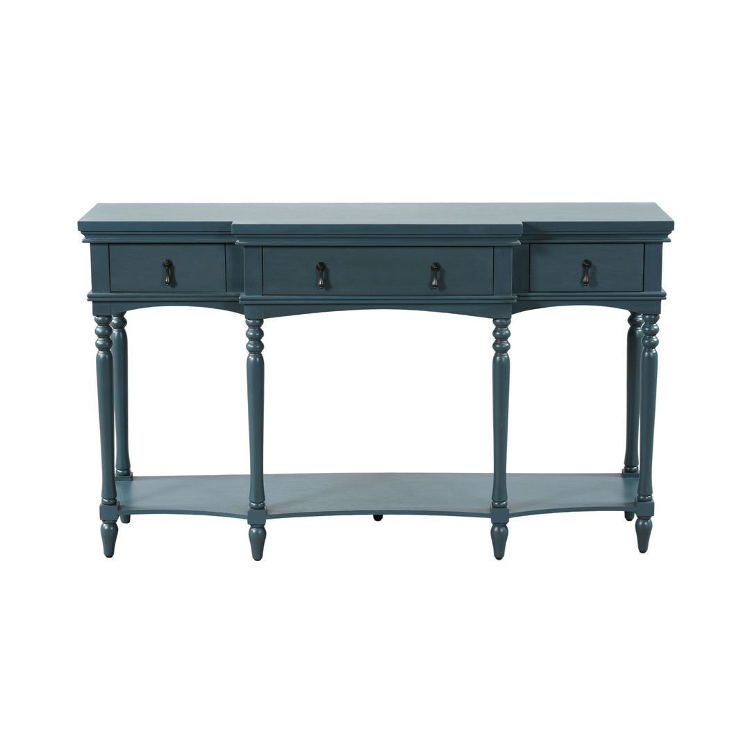 Retro Console Table With 3 Soft Close Drawers