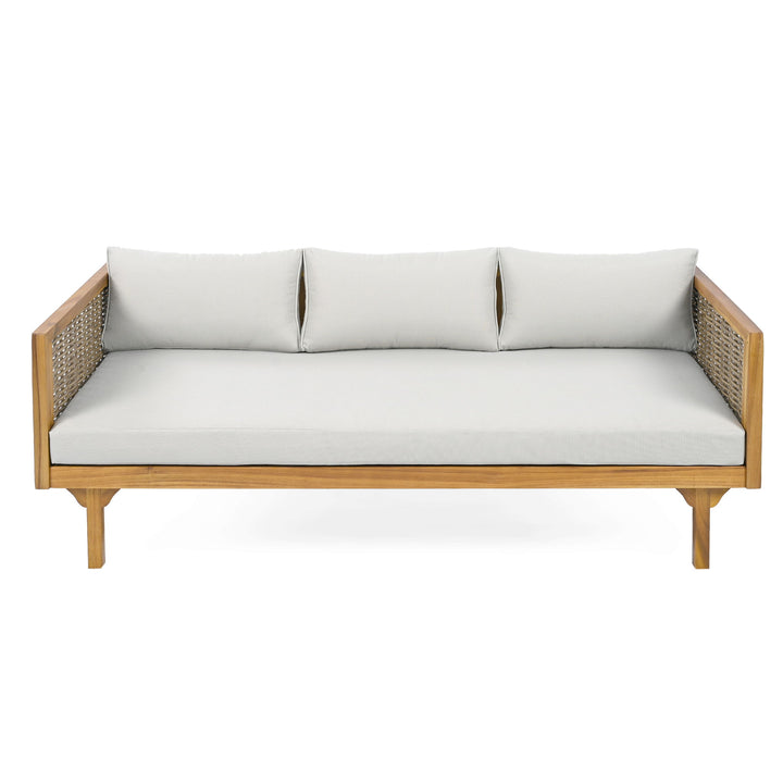 Claremont - 3 Seater Daybed Teak Acacia Wood Water Resistant Cushions