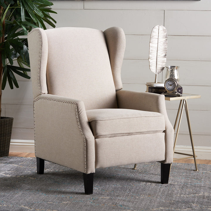 Westeros Wing Back Fabric Upholstered Recliner