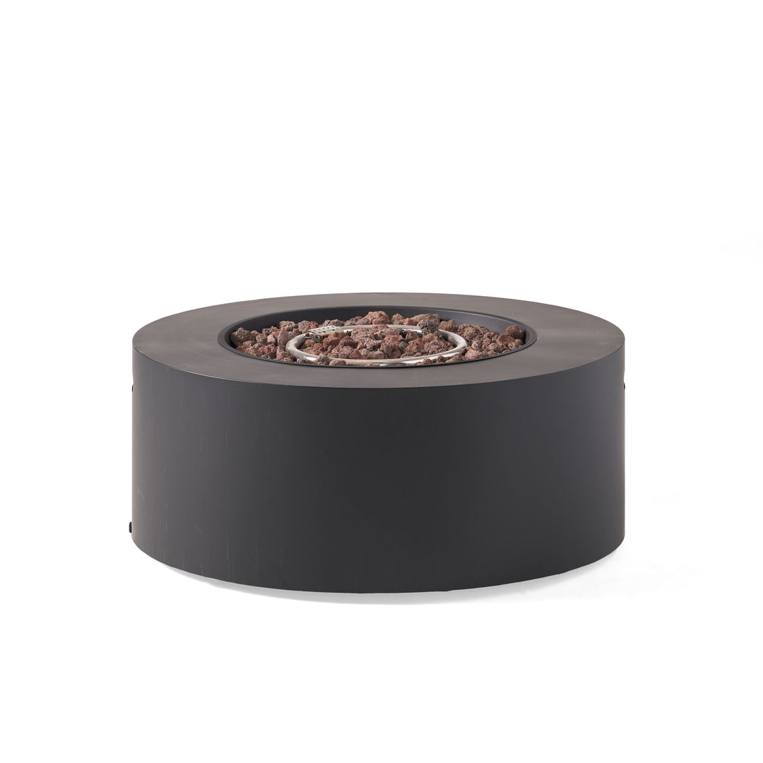 Round Iron Fire Pit With 40, 000 Btu