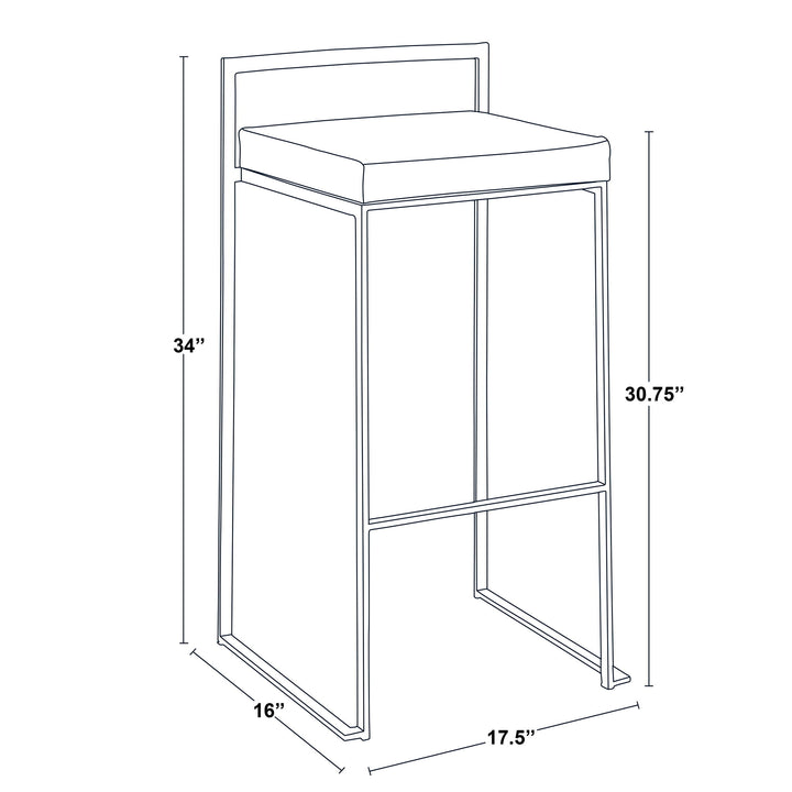 Fuji - Contemporary Stackable Design Barstool