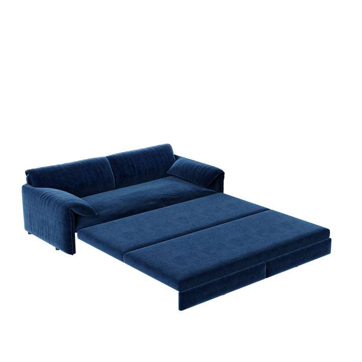 Queen Pull Out 3 In 1 Convertible Sleeper Sofa With Side Storage