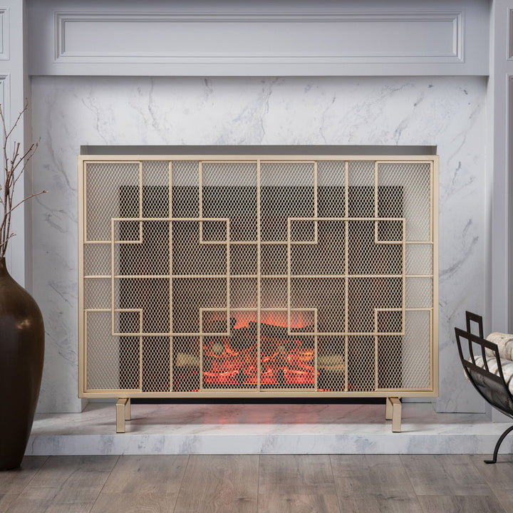 Dorothy - Modern Single Panel Iron Fire Screen