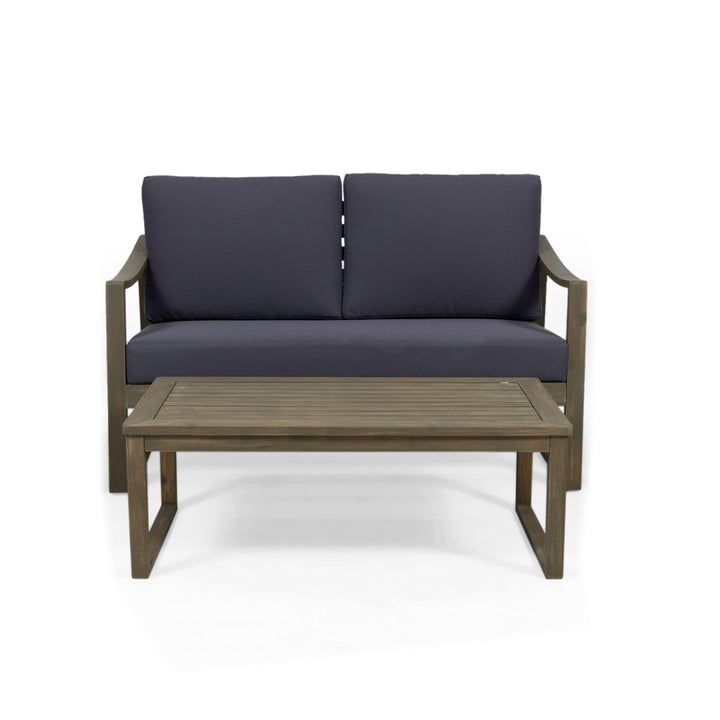 4 Person Outdoor Seating Group With Water Resistant Cushions
