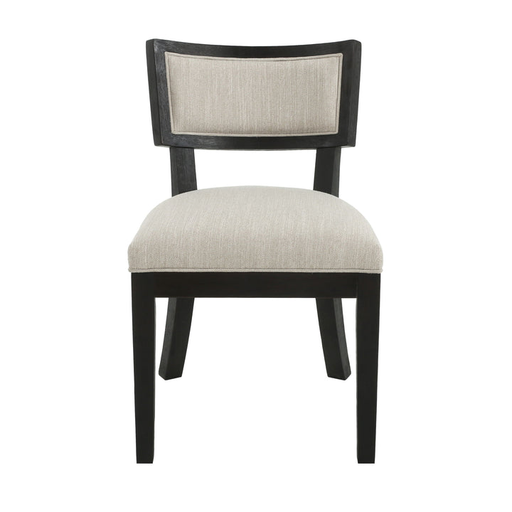 Farmhouse Style Fabric Upholstered Side Dining Chair Set
