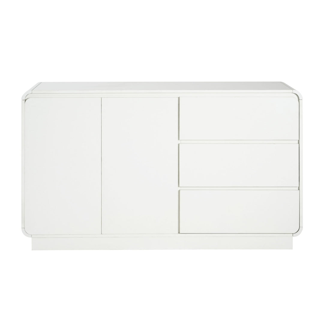 Sideboard, Wide Storage With 2 Doors And 3 Drawers