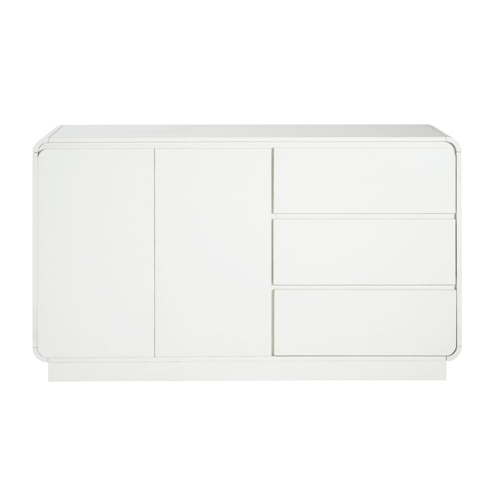 Sideboard, Wide Storage With 2 Doors And 3 Drawers