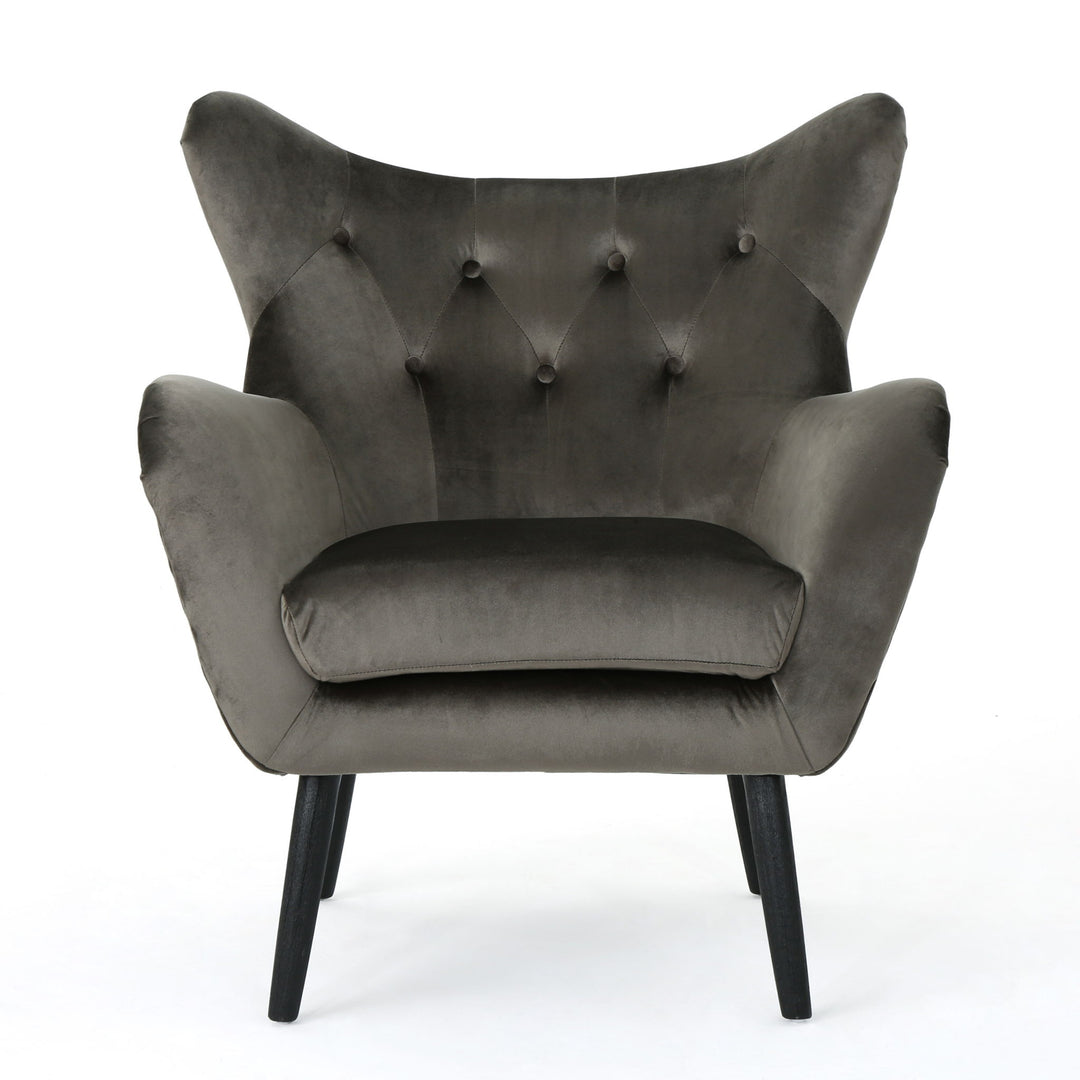 Alyssa - Mid Century Upholstered Arm Chair With Wingback Design