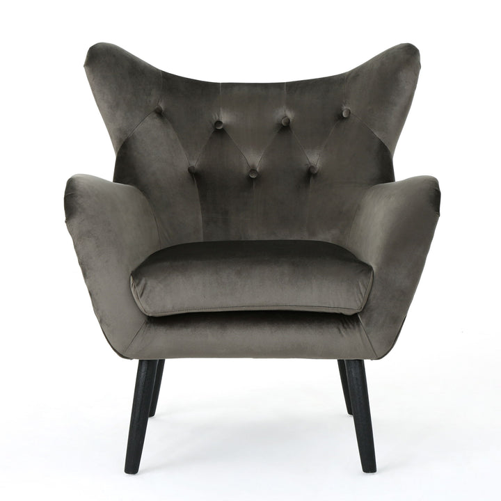Alyssa - Mid Century Upholstered Arm Chair With Wingback Design