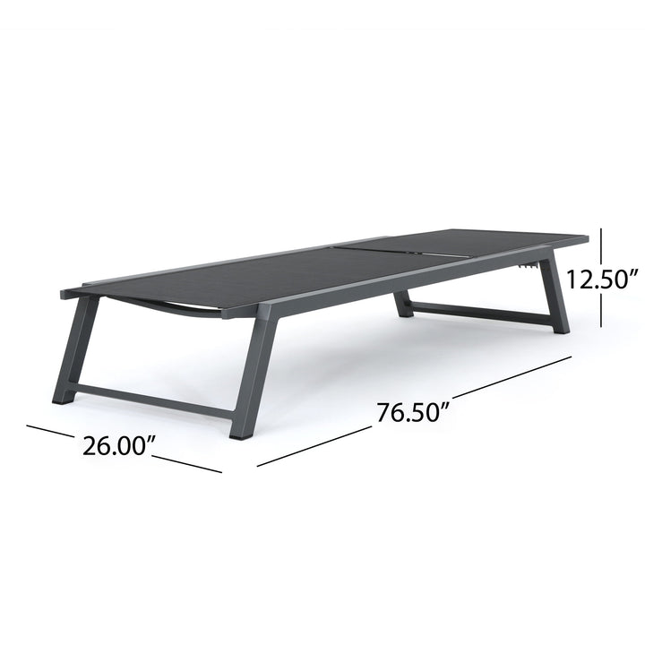 Myers - Modern Chaise Lounge Set With Adjustable Back