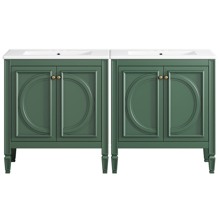 Bathroom Vanity With Sink With 2 Doors And Adjustable Shelf