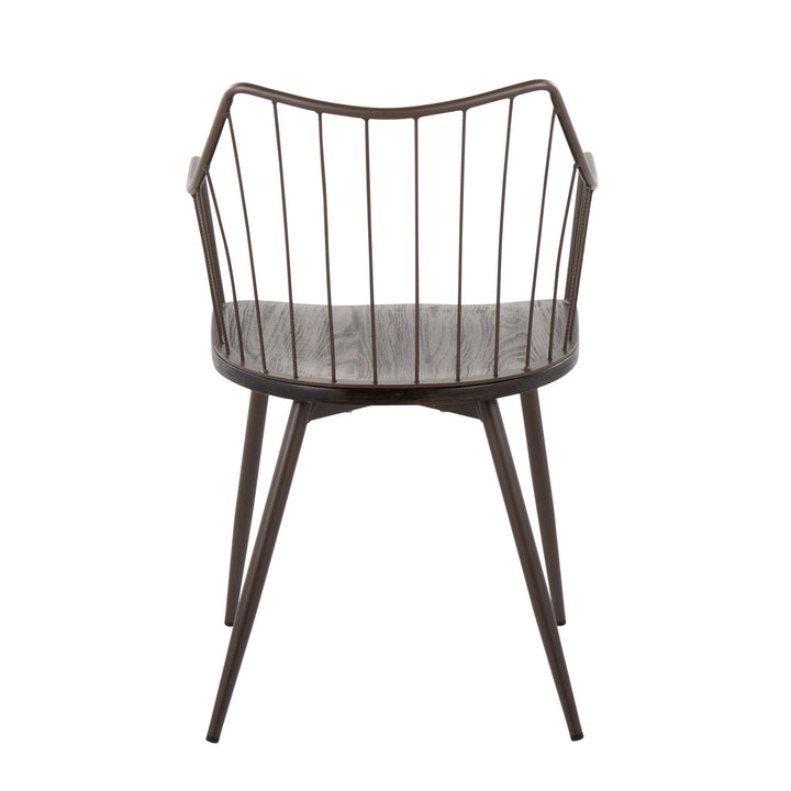 Winston - Farmhouse Style / Dining Chair - Brown / Dark Walnut