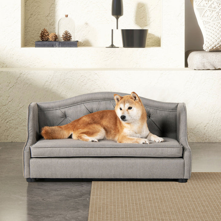 Robin - Tufted Wingback Pet Sofa Bed, Medium