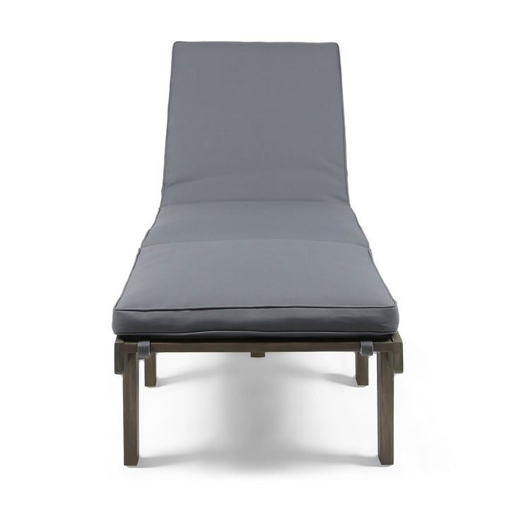 Ariana - Wood Chaise Lounge With Cushion