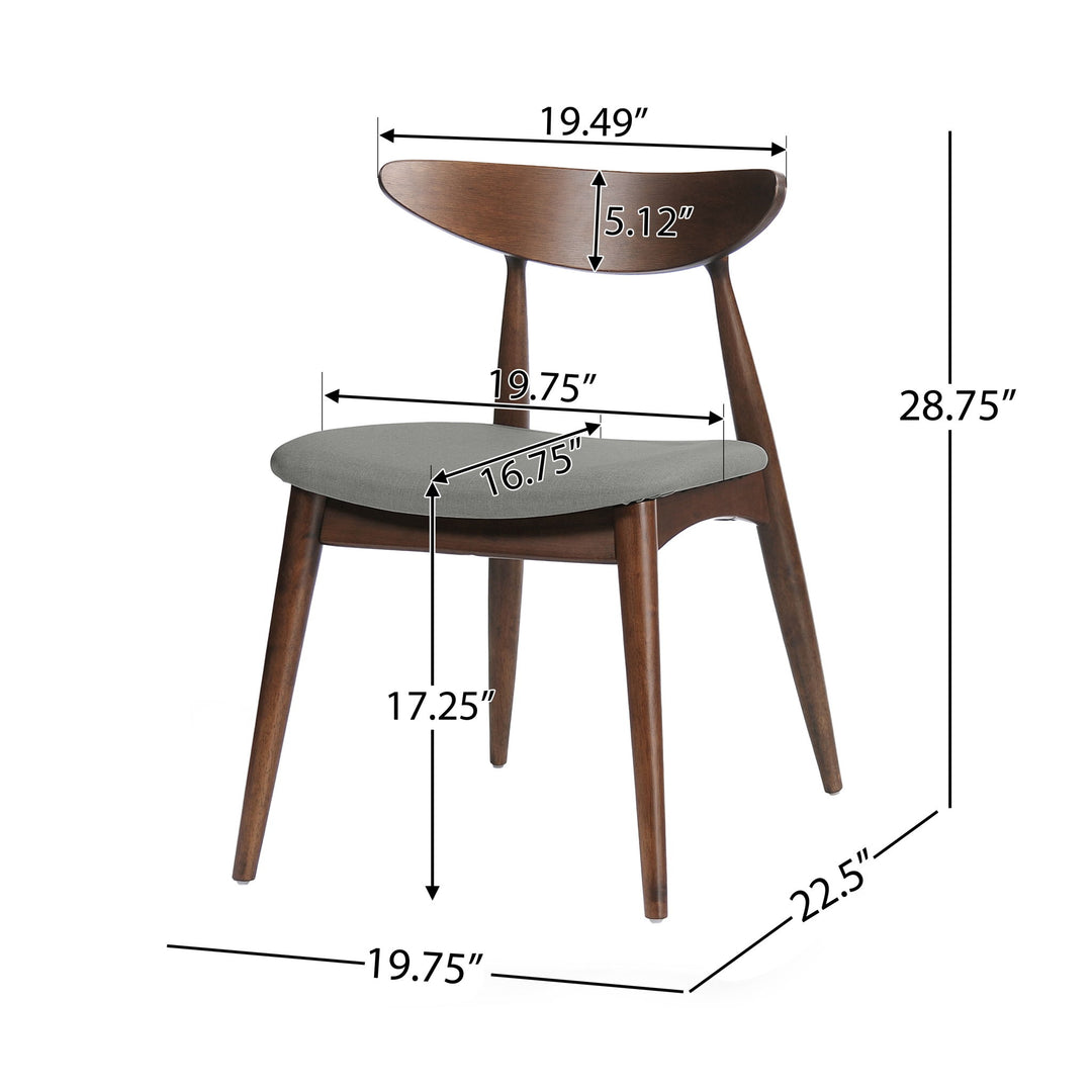 Retro Dining Chairs With Ergonomic Back (Set of 2)