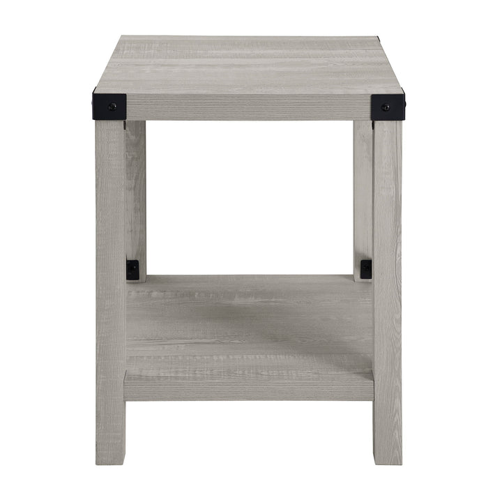 Farmhouse Metal X Table With Lower Shelf