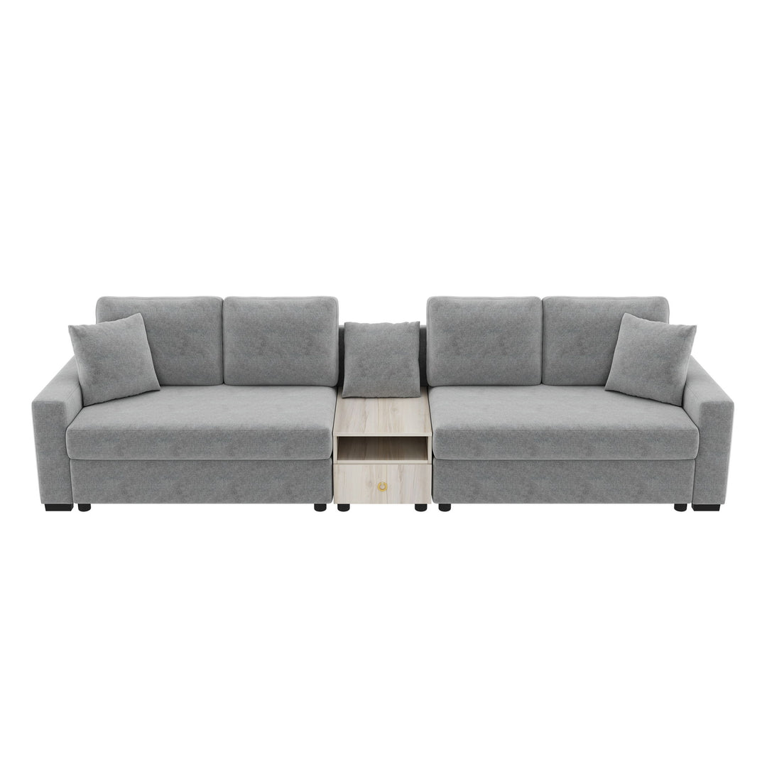 Modular Sofa Couch With Storage Armrest And Center Console