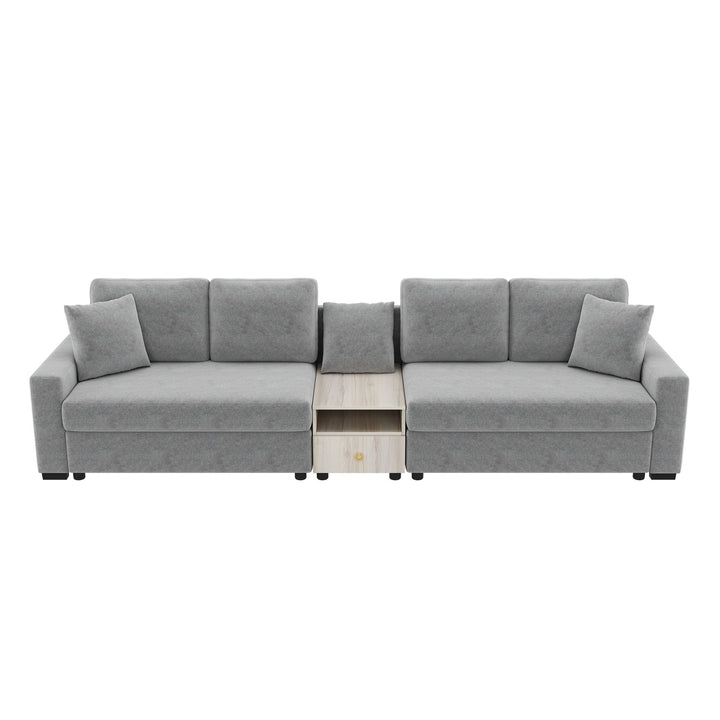 Modular Sofa Couch With Storage Armrest And Center Console