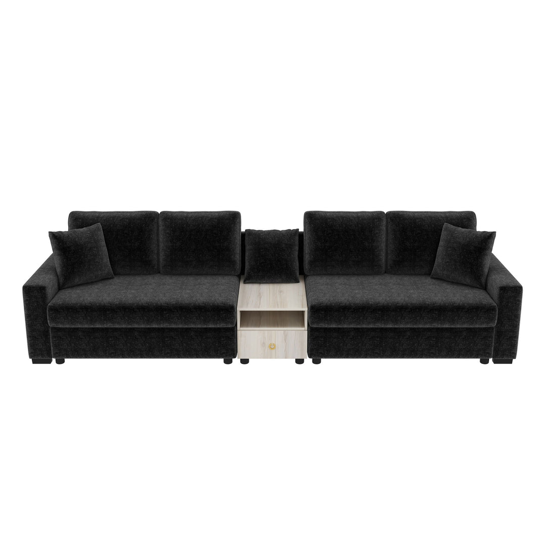 Modular Sofa Couch With Storage Armrest And Center Console