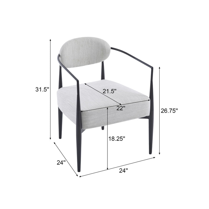 Modern Upholstered Accent Armchair With Pocket Spring Seat
