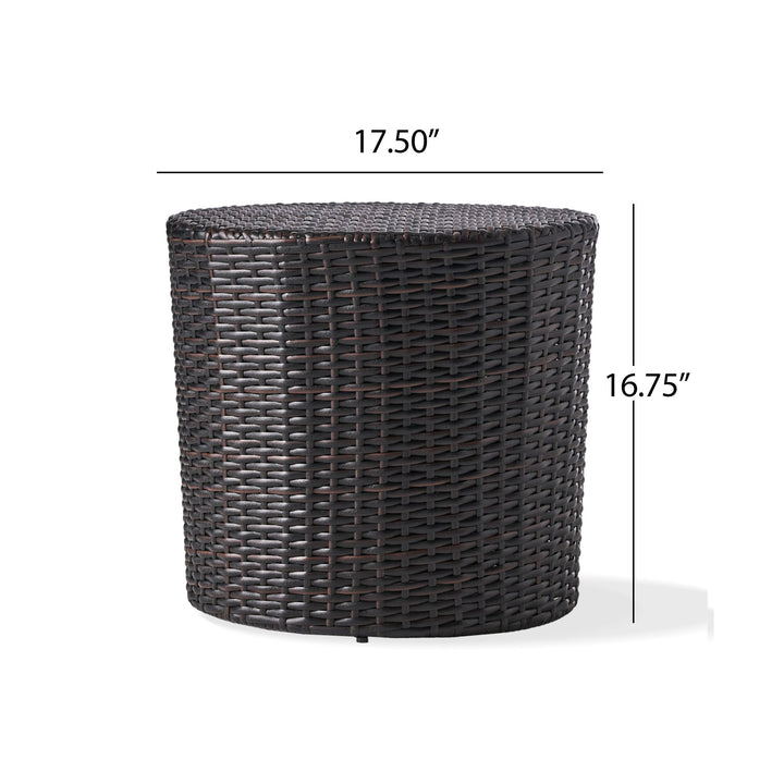 Barrel Side Table With Handcrafted Details