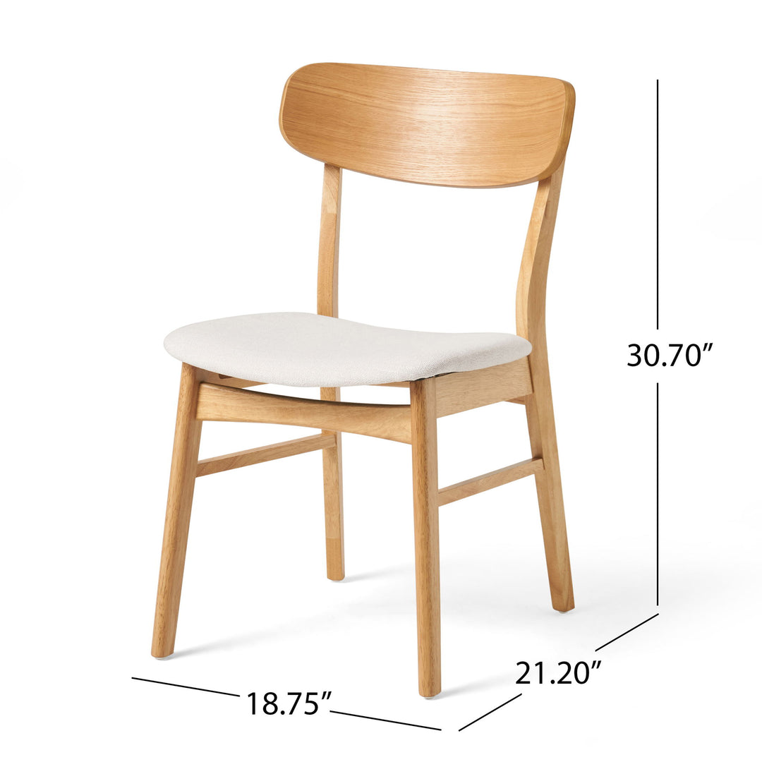 5 Piece Dining Set With Table And Upholstered Chairs