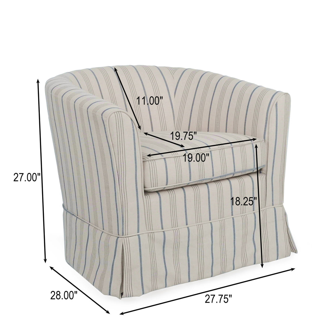 Zeniqua - Upholstered Swivel Chair With Loose Cover